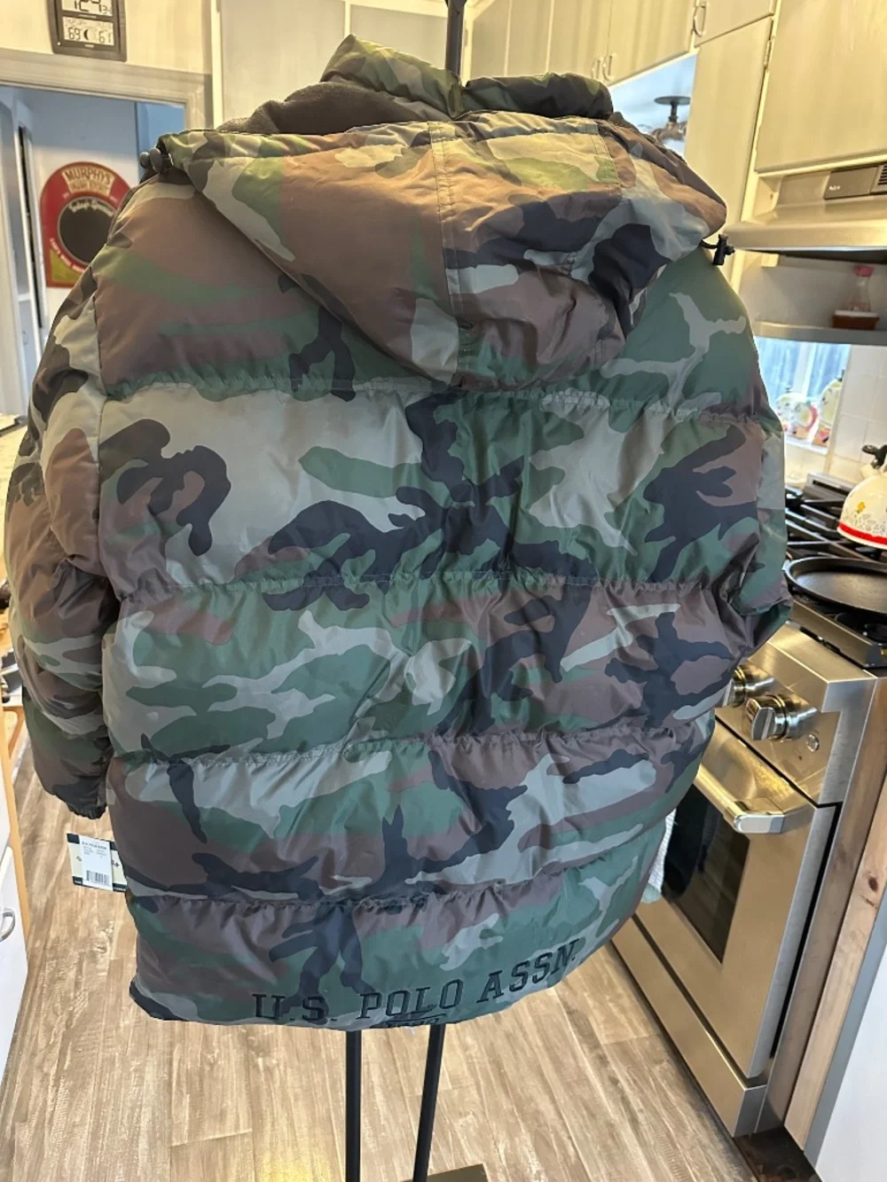 NWT Mens US Polo Camo Puffer Jacket Large